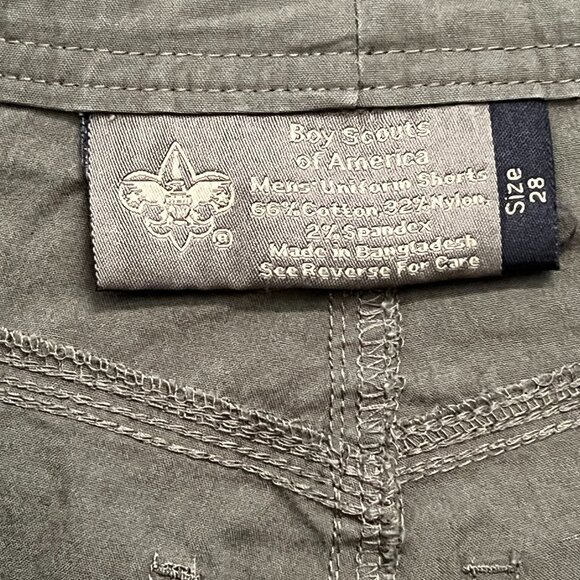 Scouts BSA Men's Uniform Shorts, Olive Size 28 - Picture 3 of 3